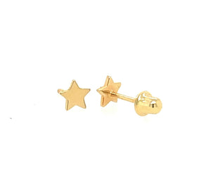 14 KT Children's star screw back earrings