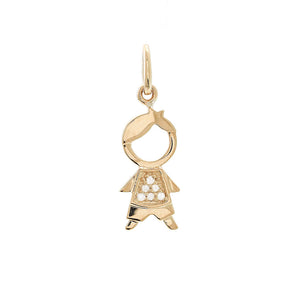 14 KT Diamond Charms boy or girl