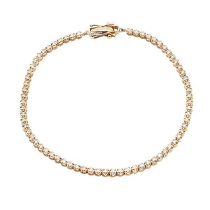 14 KT Classic Round Prong Diamond Bracelet