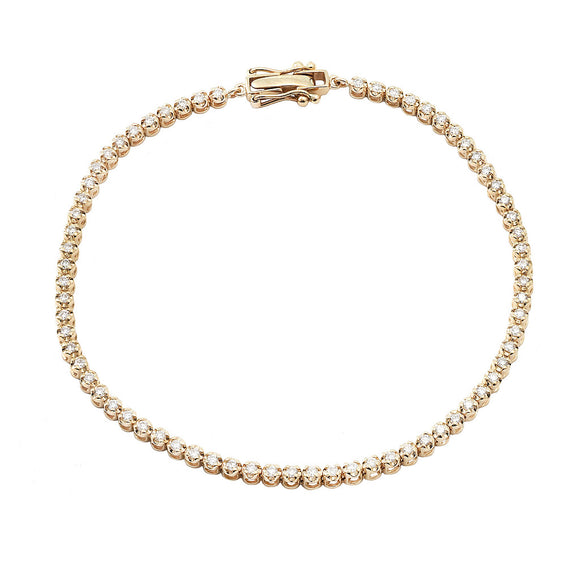 14 KT Classic Round Prong Diamond Bracelet