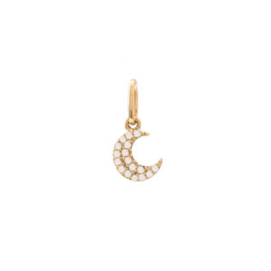 14 KT Diamond Charms Cresent Moon