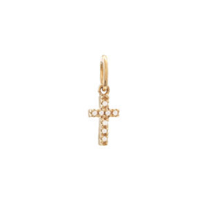 14 KT Diamond Charms cross