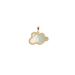 14 KT Cloud with diamond trim pendant