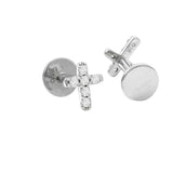 14 KT Nap Earrings Disc with Diamond  (Pair)