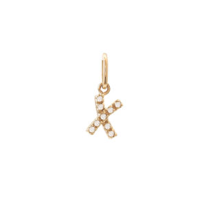 14 KT Diamond Kiss (X) charm