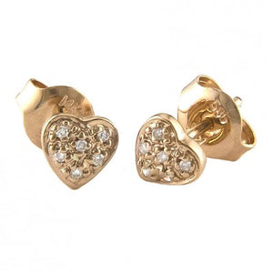 14 KT Diamond Pave hearts