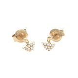 14 KT Diamond Mushroom stud earrings