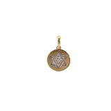 Gold Diamond Star of David pendant charm