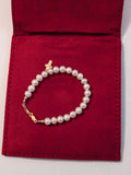 14 KT First Baby Pearl Bracelet with mini cross