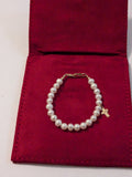 14 KT First Baby Pearl Bracelet with mini cross