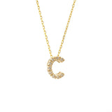 14 KT Mindy Harris Diamond Letter Necklace