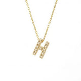 14 KT Mindy Harris Diamond Letter Necklace