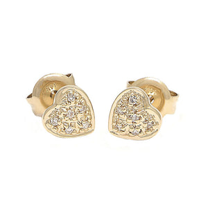 14 KT Children's Pave diamond studs