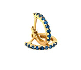 14 KT Skinny Huggie with blue stones