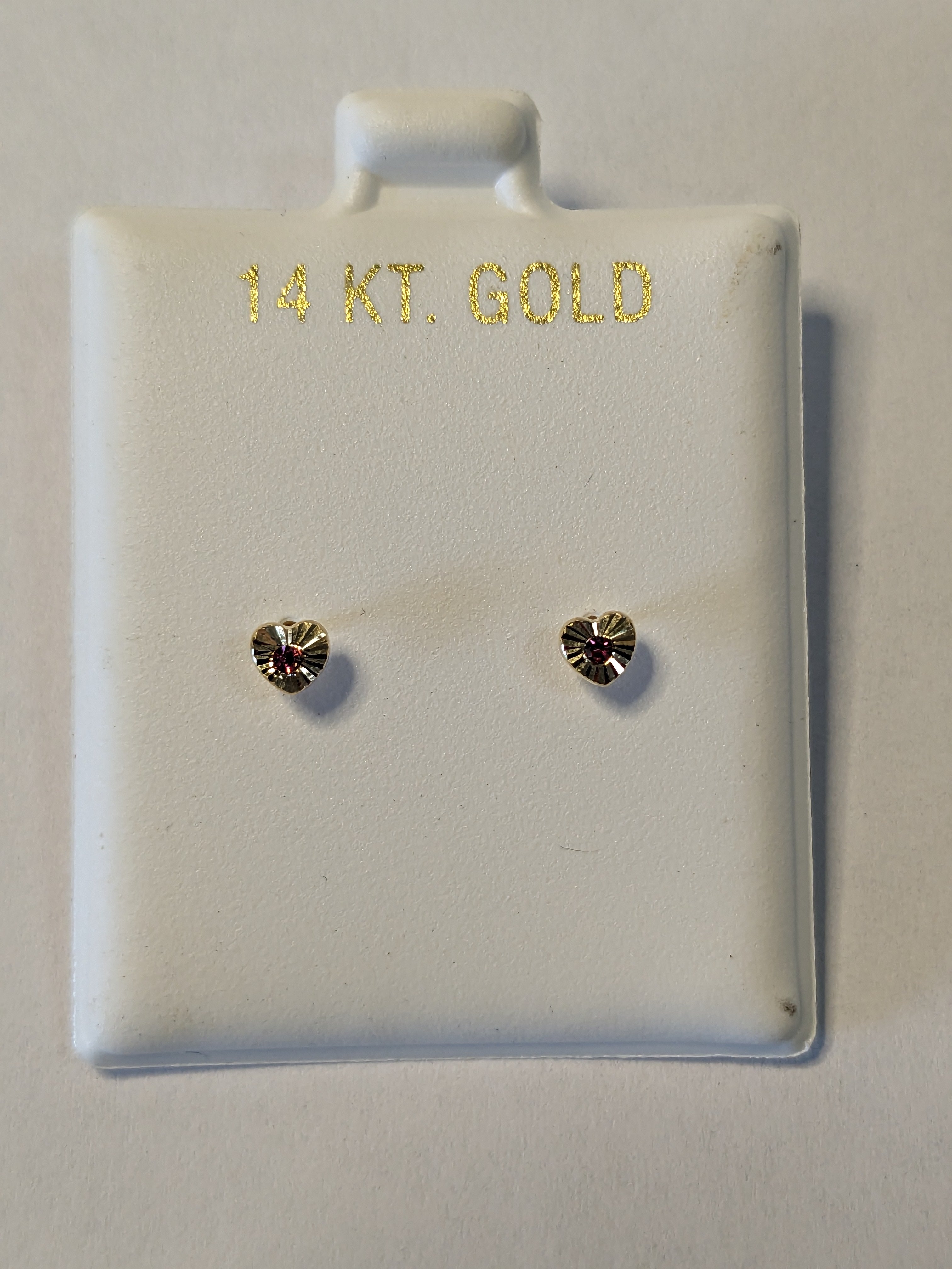 14KT MOP Pearl Heart screw back Earrings