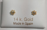 14 KT Baby Star of David screw back earring