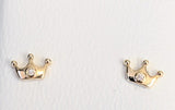 14 KT Diamond crown screw back earrings