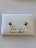 14 KT Baby Star of David screw back earring